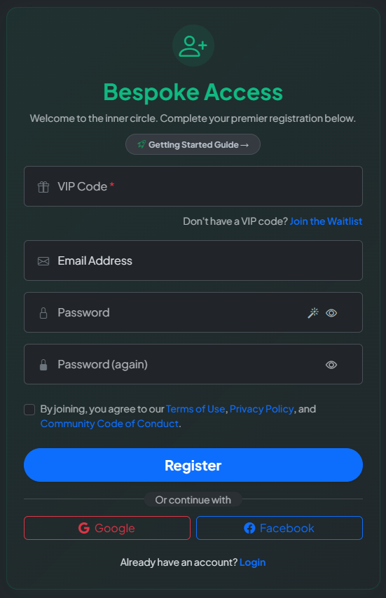 Step 1: Create Account Form