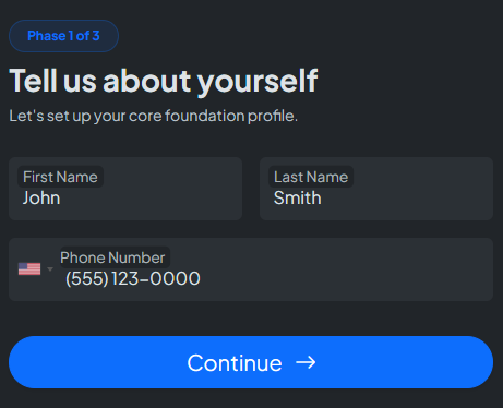 Step 3: Identity & Profile Setup